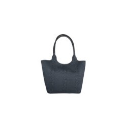 Bolsa Tote Grande Tejida con Pouch color Negro