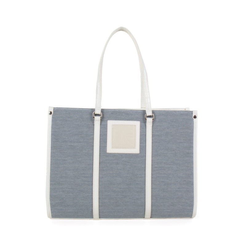 Bolsa Tote Grande Textil color Azul