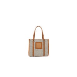 Bolsa Tote Mediana Textil color Camel