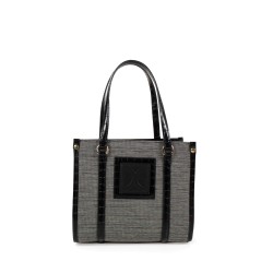 Bolsa Tote Mediana Textil color Negro
