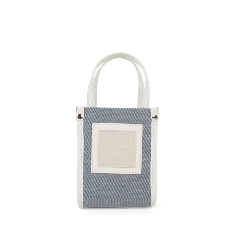 Bolsa Tote Mini Textil color Azul