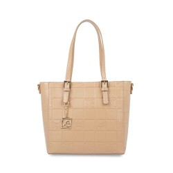 Bolsa Tote Monograma Troquelado color Nude