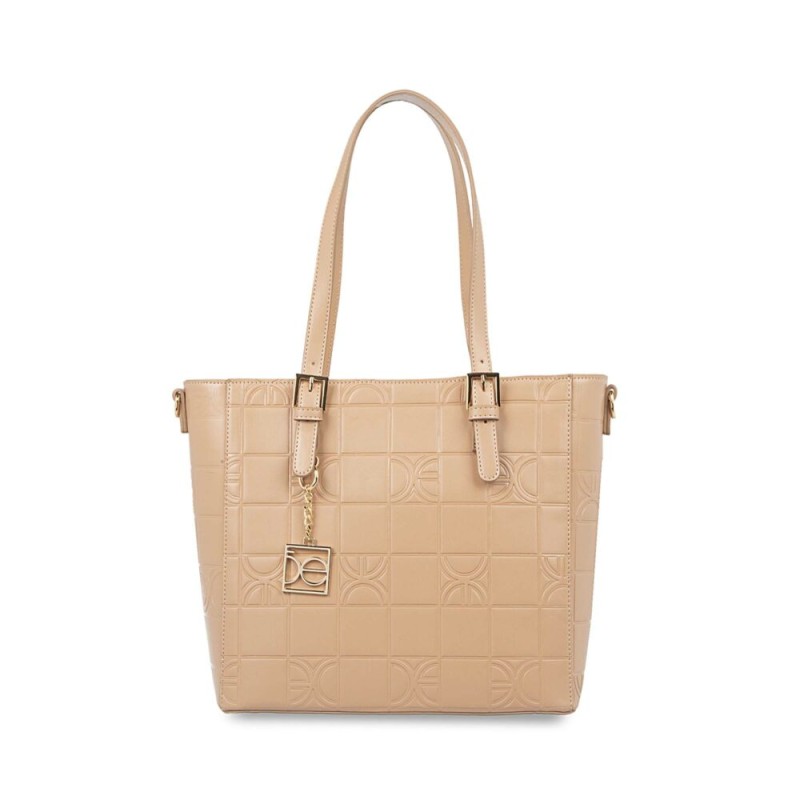 Bolsa Tote Monograma Troquelado color Nude