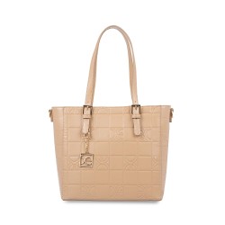 Bolsa Tote Monograma Troquelado color Nude