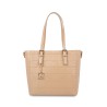 Bolsa Tote Monograma Troquelado color Nude