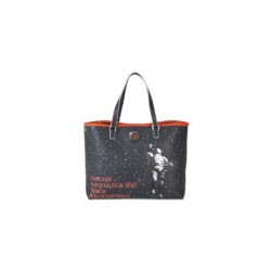 Bolsa Tote Nasa x Oe Monedero desprendible color Negro