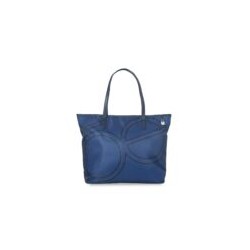 Bolsa Tote Nylon Monograma Estampado color Azul Marino