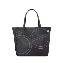 Bolsa Tote Nylon Monograma Estampado color Negro