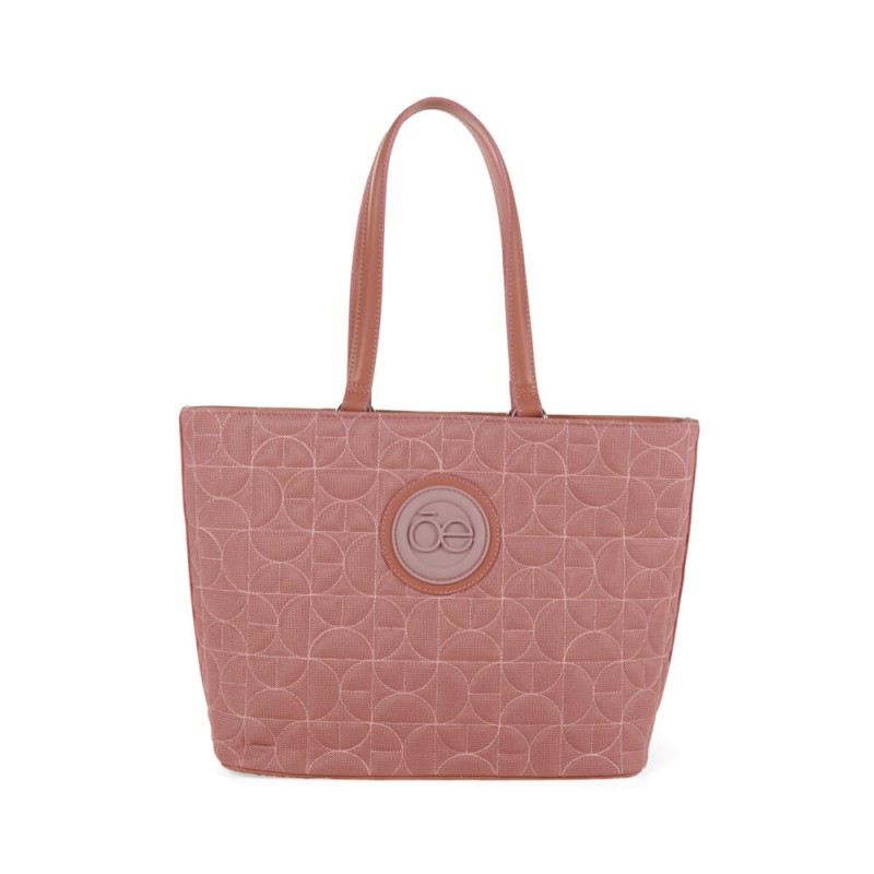 Bolsa Tote Textil Monograma Bordado color Rosa