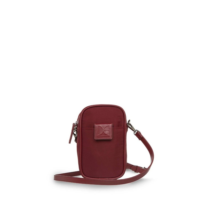 Bolso Crossbody mediano color rojo tinto