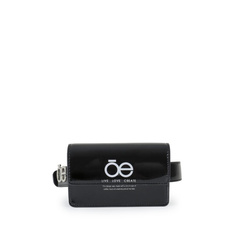 Cangurera 2-en-1 Charol color Negro