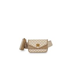 Cangurera Estampado de Monograma color Beige