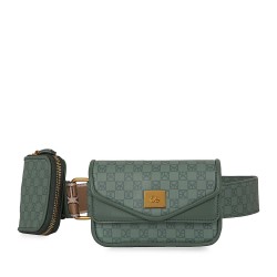 Cangurera Estampado de Monograma color Verde Olivo