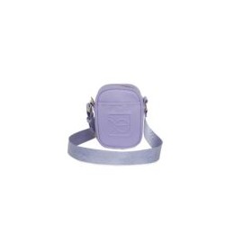 Cross body de material sintético con textura suave color Lila