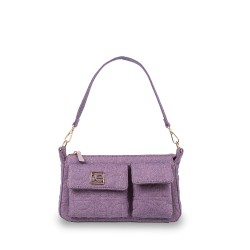 Lady Bag Textil Monograma Bordado color Rosa