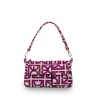 Lady Bag Textil Monograma Bordado Multicolor
