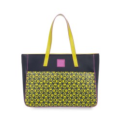 Bolsa Cloe Tote Monograma Estampado color Azul Marino