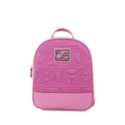 Mochila Mediana Textil color Rosa