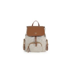 Mochila Mediana Textil de Jareta color Camel