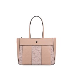 Bolsa Cloe Tote Monograma Troquelado color Rosa