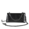 Bolsa Croosboy Chica Look Metálico color Negro