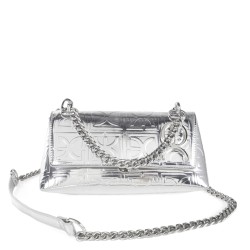 Bolsa Croosboy Chica Look Metálico color Plata