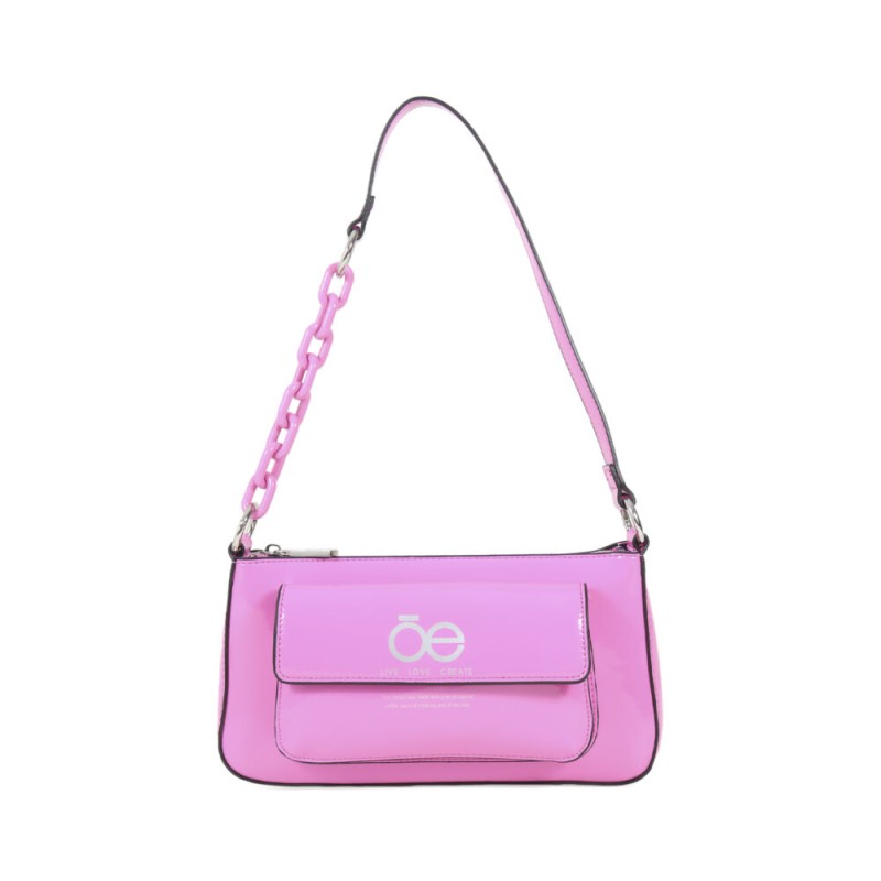 Bolsa Baguette 2 en 1 Charol color Magenta