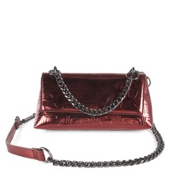 Bolsa Croosboy Chica Look Metálico color Rojo