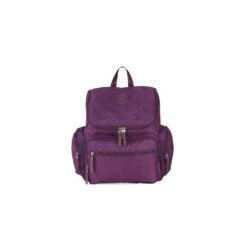 Pañalera Mochila Nylon con Accesorios color Morado