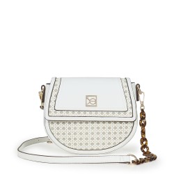 Bolsa Crossbody Acabado Tipo Mimbre color Blanco