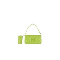 Bolsa Baguette Cloe Charol Acolchada con Monedero color Verde Limón