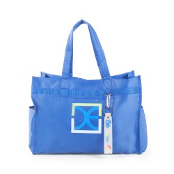 Pañalera Tote Nylon con Accesorios color Azul Eléctrico