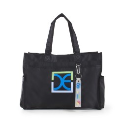 Pañalera Tote Nylon con Accesorios color Negro