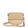 Bolsa Crossbody Acabado Tipo Mimbre color Camel