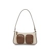 Bolsa Baguette Look Animal Skin color Café