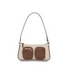 Bolsa Baguette Look Animal Skin color Café