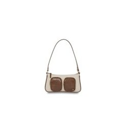 Bolsa Baguette Look Animal Skin color Café