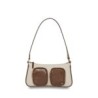 Bolsa Baguette Look Animal Skin color Café