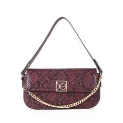 Bolsa Baguette Look Animal Skin color Morado