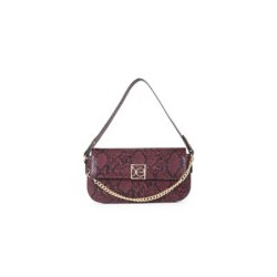 Bolsa Baguette Look Animal Skin color Morado