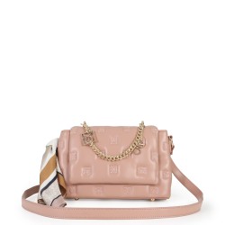 Bolsa Crossbody Acolchada con Mascada color Rosa