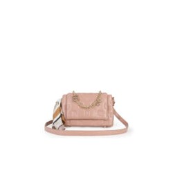 Bolsa Crossbody Acolchada con Mascada color Rosa