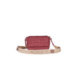 Bolsa Crossbody Acolchada Material Reciclado color Rojo Tinto