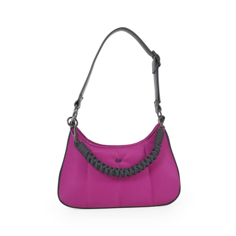 Bolsa Baguette Nylon Acolchada color Morado