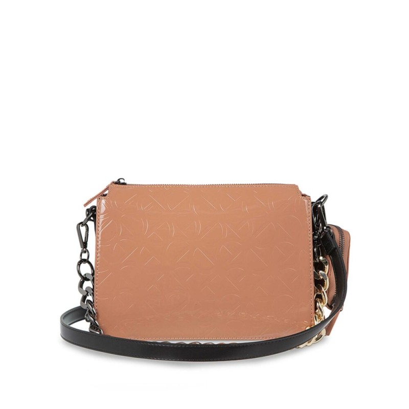 Bolsa Crossbody Charol con Monedero color Nude