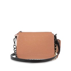 Bolsa Crossbody Charol con Monedero color Nude