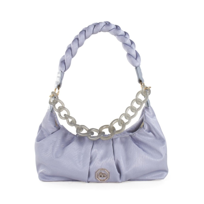 Bolsa Baguette Textil Maneral Trenzado color Gris