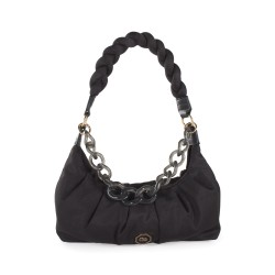 Bolsa Baguette Textil Maneral Trenzado color Negro