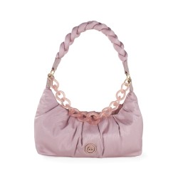 Bolsa Baguette Textil Maneral Trenzado color Rosa
