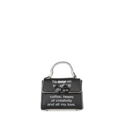 Bolsa Briefcase Chico Estampado al Frente color Negro